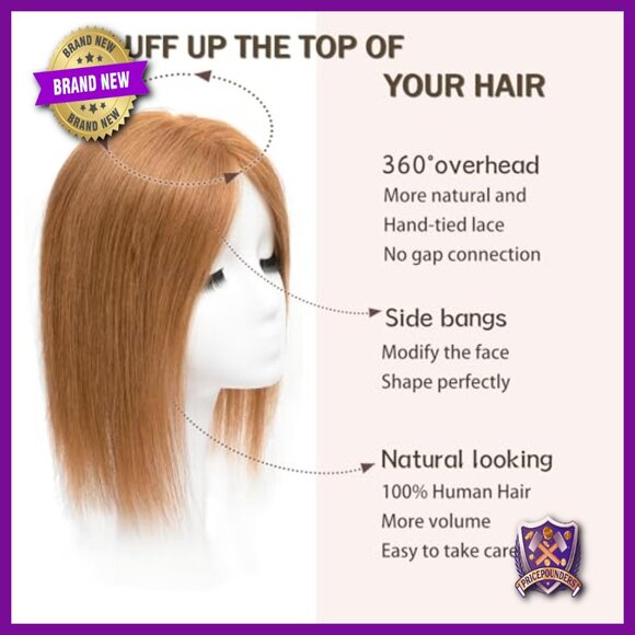 Human Hair Topper Clip-In 12\